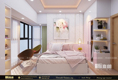 Nội thất phòng ngủ sang trọng tại Emerald Celadon City 104m2